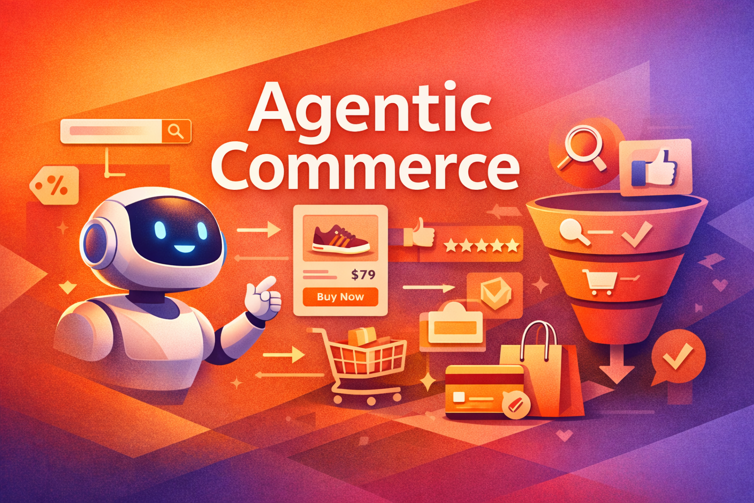 Agentic Commerce ve AI destekli e-ticaret görseli
